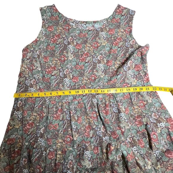 Autumn Leaves Whimsigoth Floral Maxi Dress Cottagecore Nature Granola Hippie XL - Picture 4 of 7